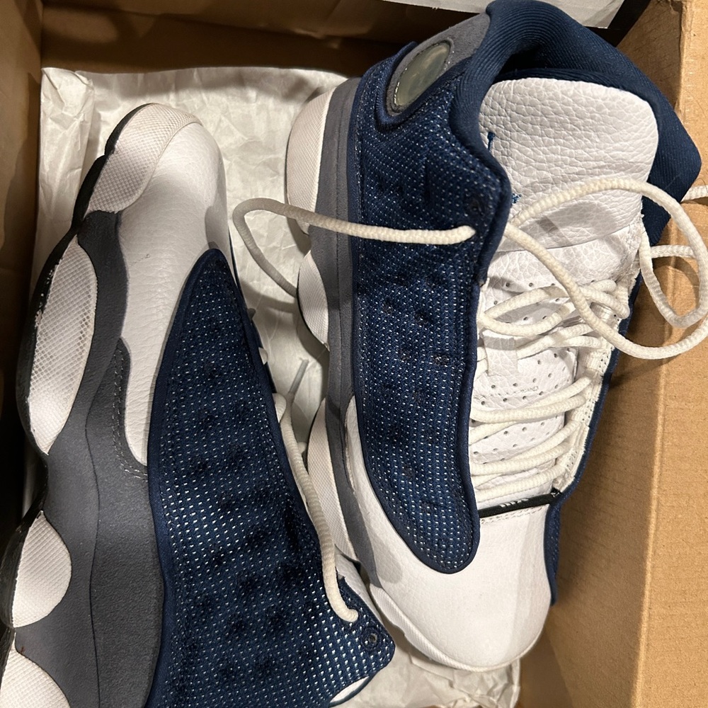 Navy and White Athletic Sneakers